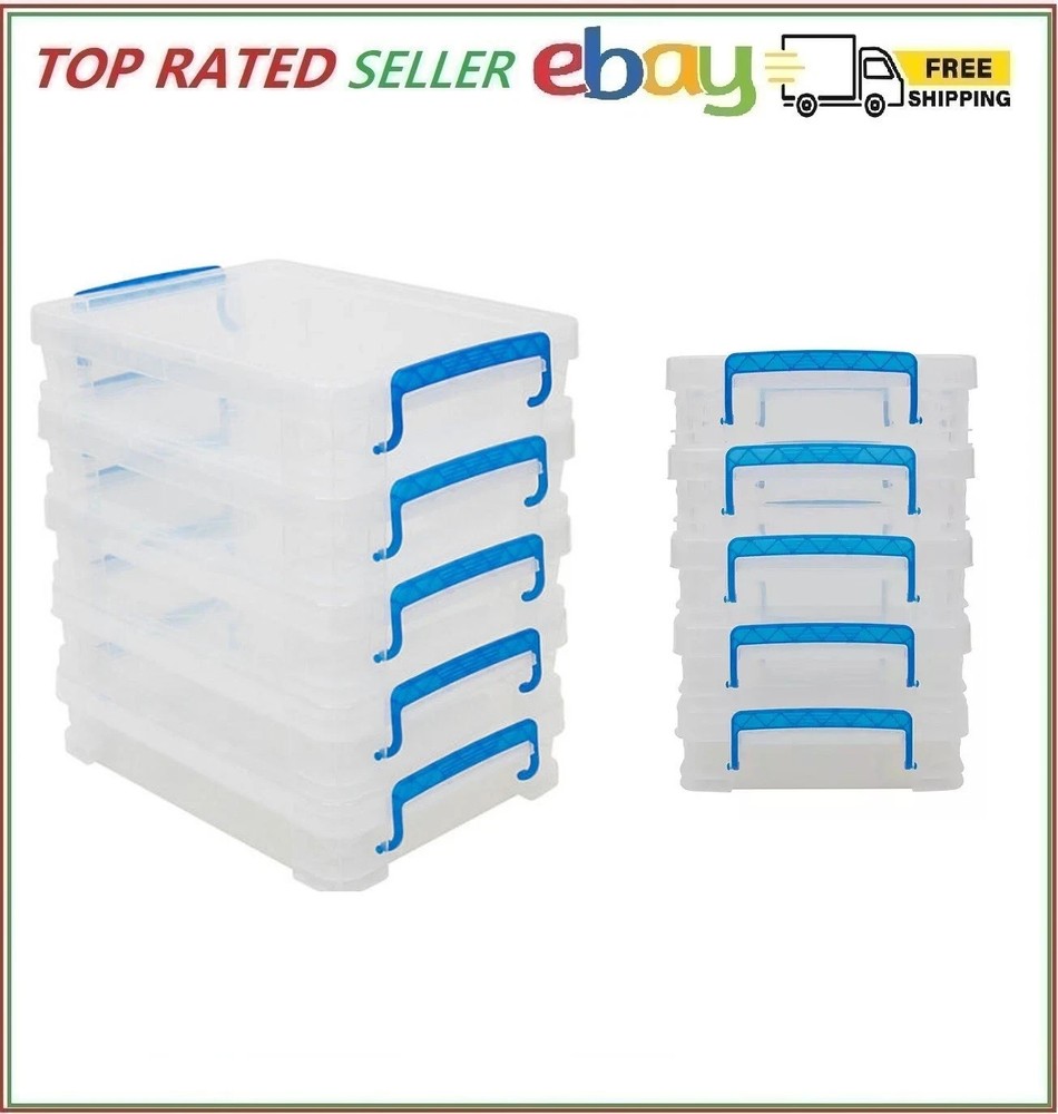 Super Stacker, Document Boxes, Clear, 5 Pack