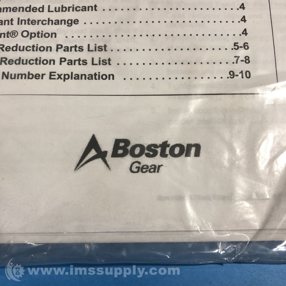 Boston Gear 57746 Installation, Operation Instructions 8635
