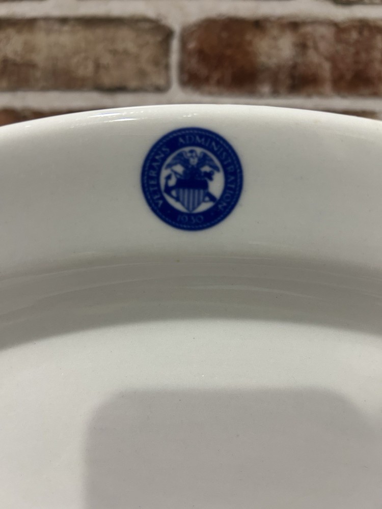 Shenango China Oval Platter White Glossy 13" Large Veterans Administration