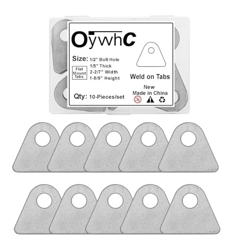 Weld on Tabs, Steel Shock Basic Weld Tab, Wide type 3/16" Thick Uncoated