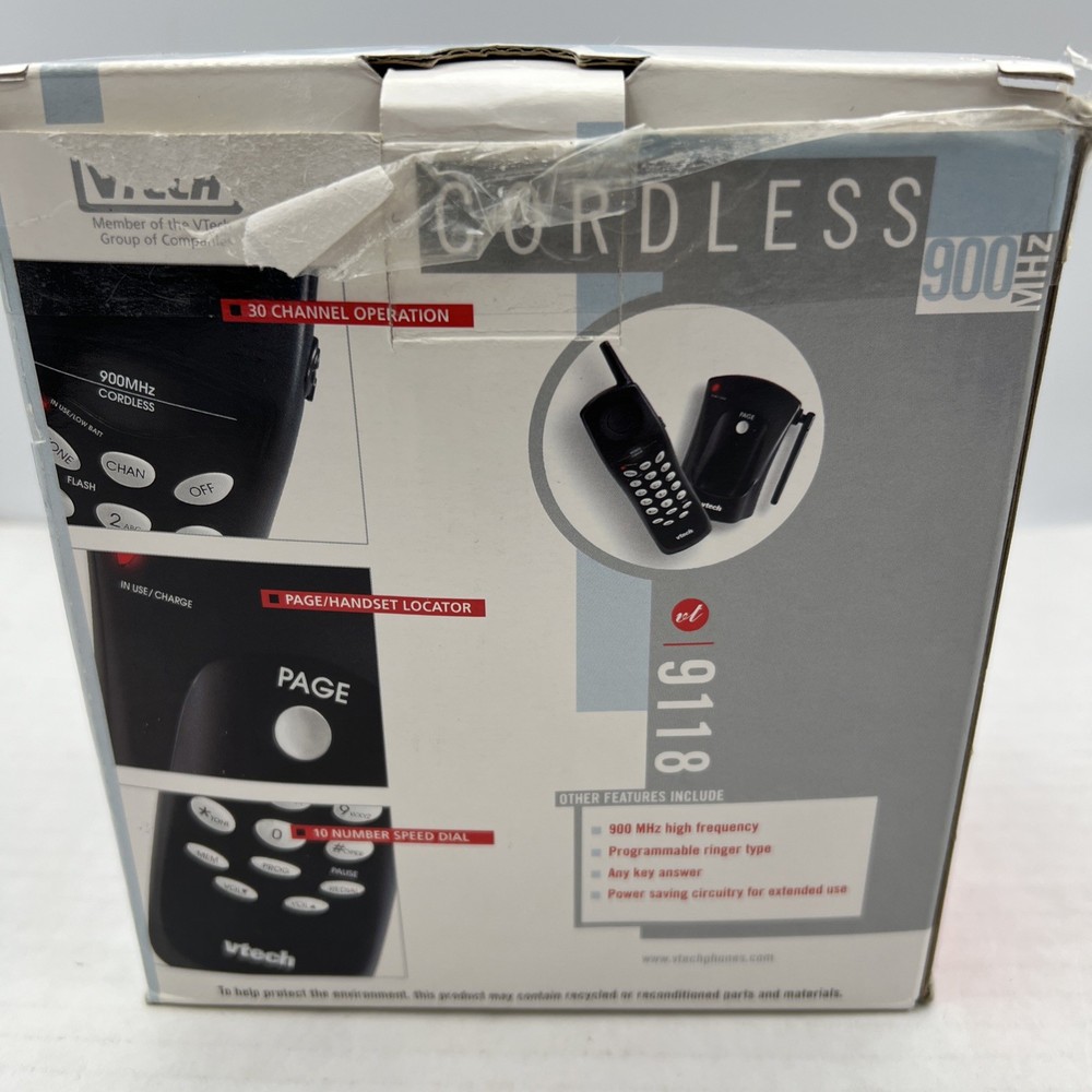Black VTech 9118 Single Line Cordless Phone Open Box