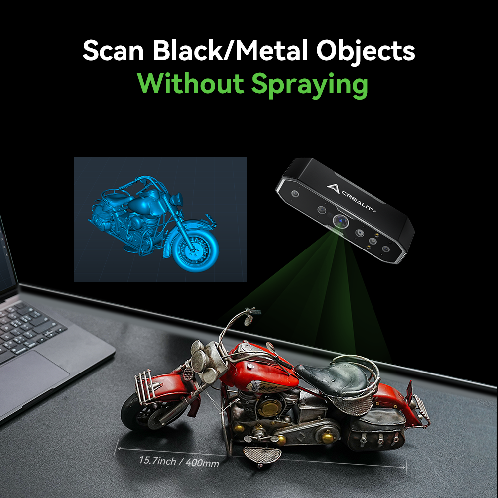 Used Creality Otter 3D Scanner 0.02mm Accuracy Handheld Capture SMALL&BIG Object