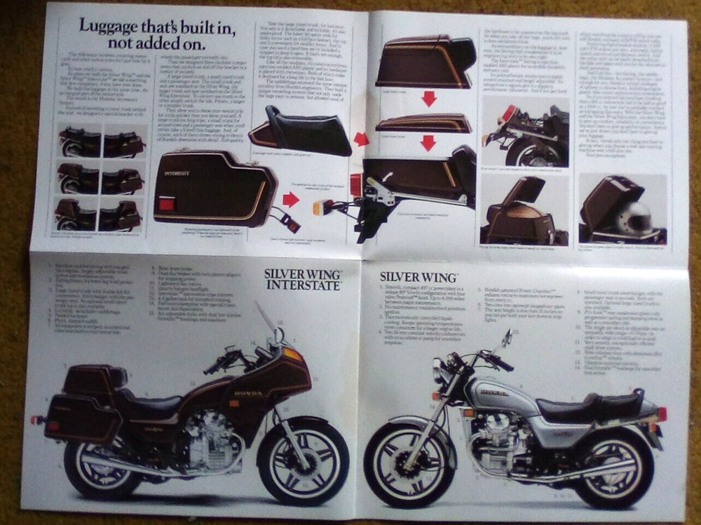 1982 Honda Silver Wing Interstate Motorcycle Sales Brochure