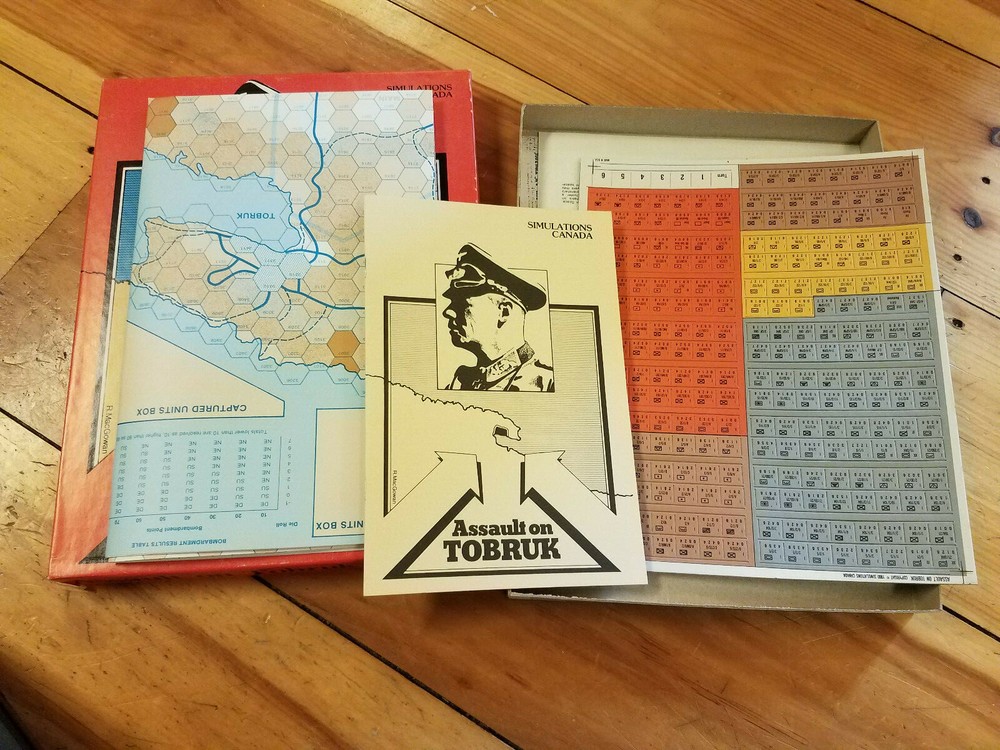 Simulations Canada Assault on Tobruk Boardgame Unpunched