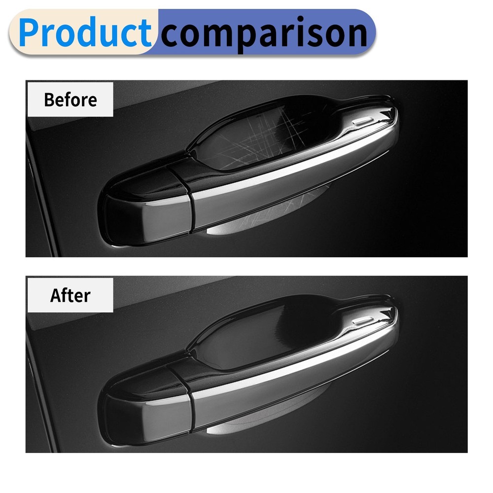 8pc Car Door Handle Protector Transparent Anti Scratch Covers Sticker Universal