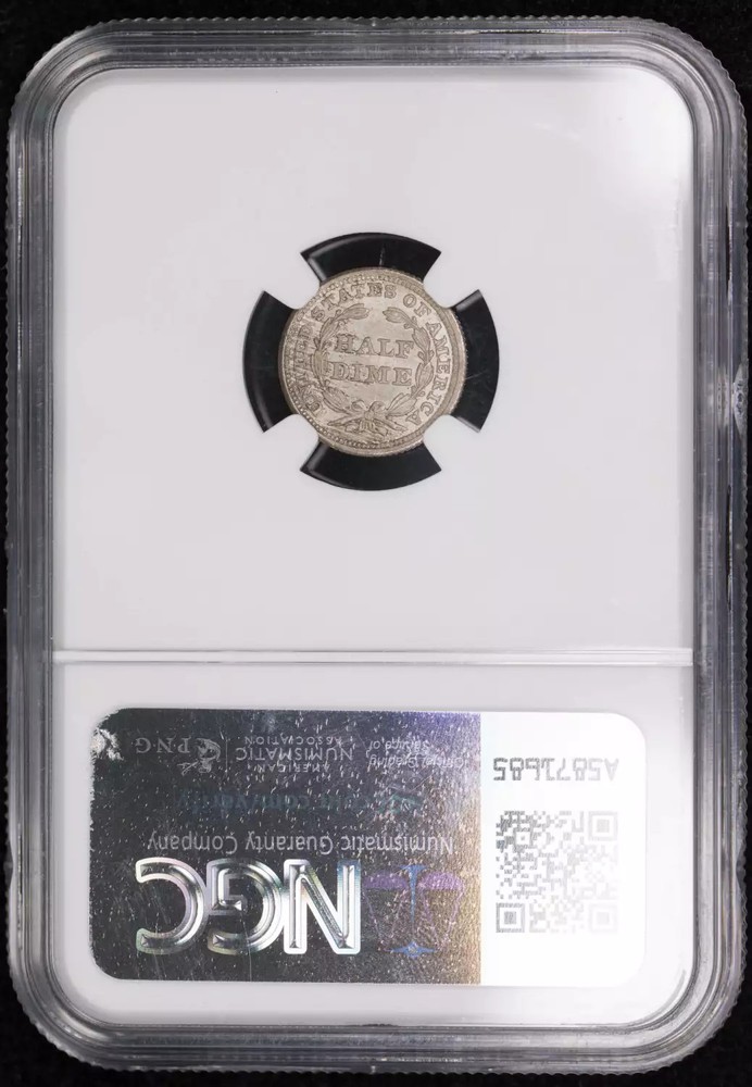 1844 Liberty Seated Half Dime NGC MS-65