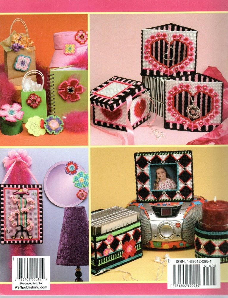 American Sch. Ndlwk. 3219 GIRLY STUFF 14 Projects Plastic Canvas Pattern Leaflet