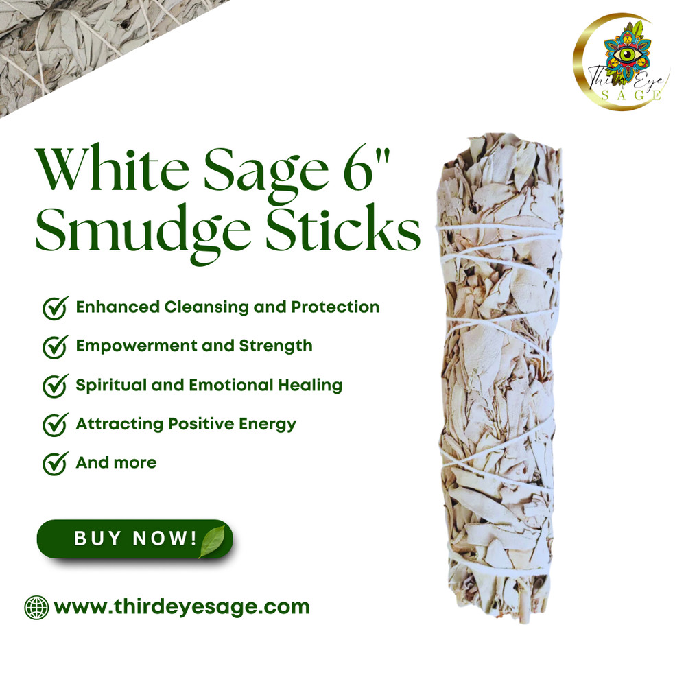 California White Sage 6" Bundled Smudge Sticks - Natural Cleansing