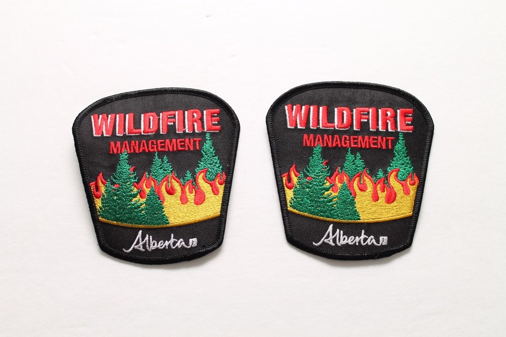 Alberta Wildfire Management Shoulder Patch Flash - Set of 2- Firefighting Canada