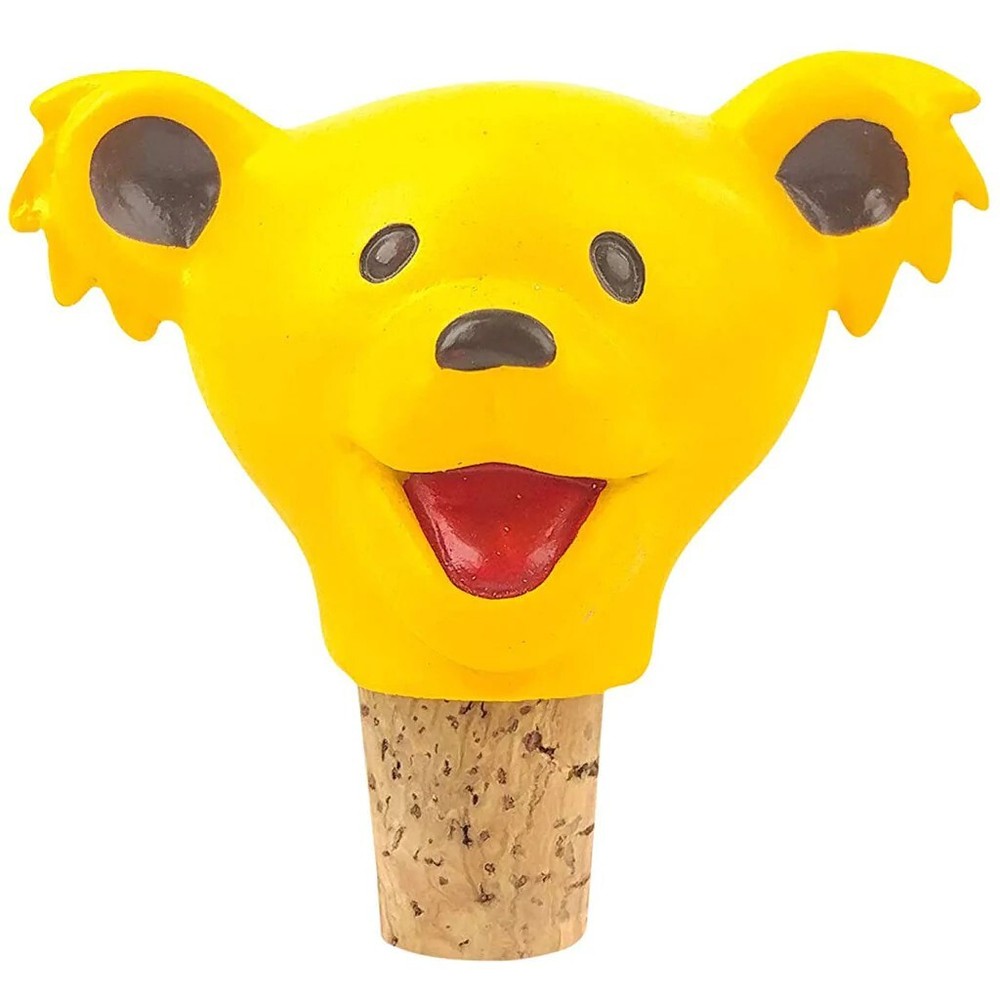 GRATEFUL DEAD Yellow Dancing Bear Bottle Stopper *NEW IN BOX*