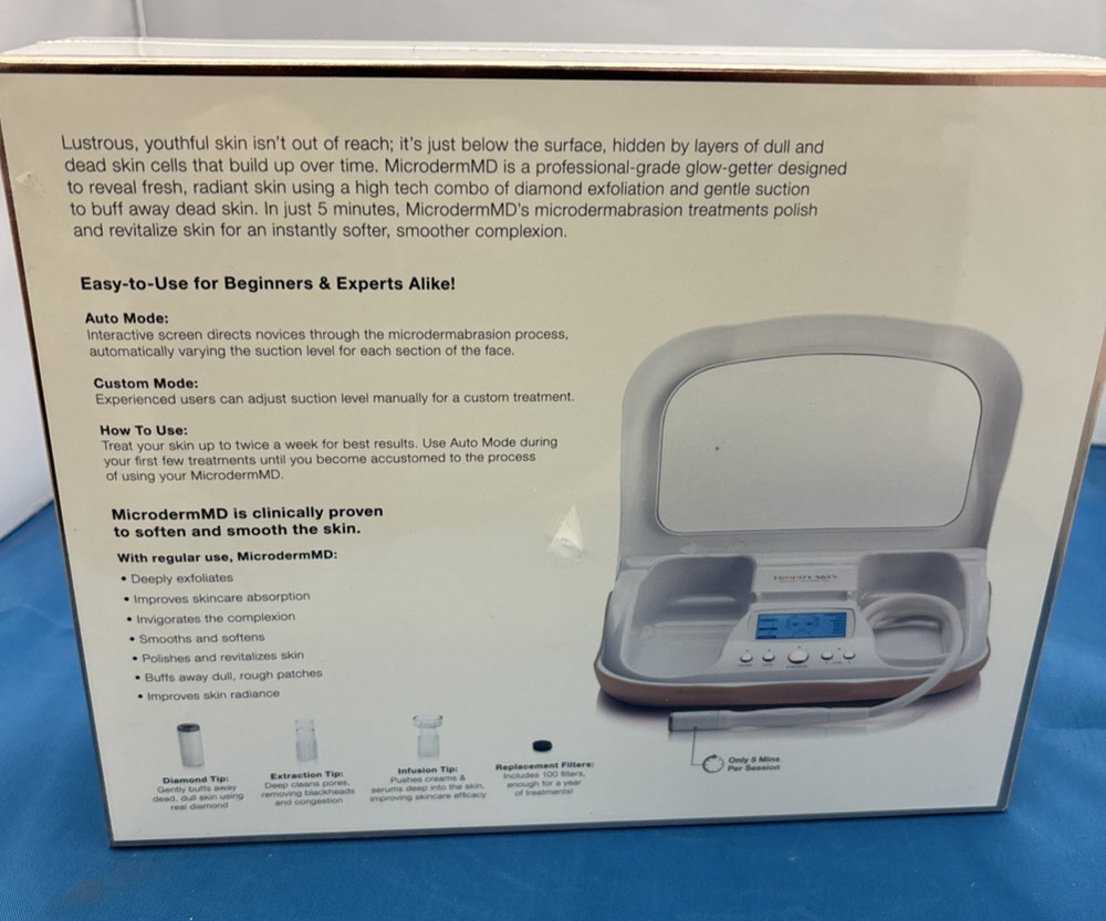 MicrodermMD Professional Grade Home Microdermabrasion System Sealed