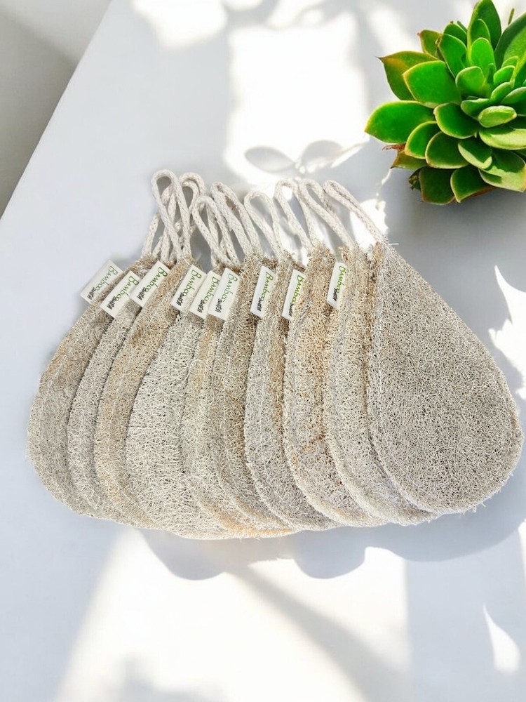Exfoliating Teardrop Loofah 10 pack | Natural | Biodegradable