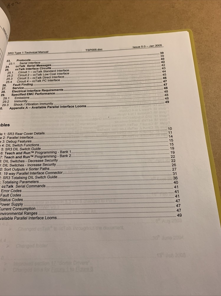 original arcade game owners manual Sr3 Type 1 Technical money control￼s