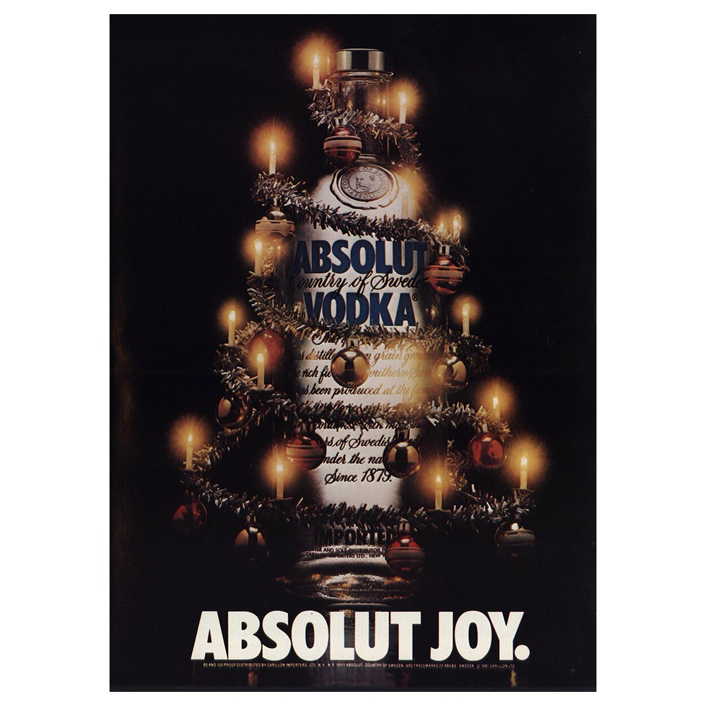 1983 Absolut Vodka: Absolut Joy Vintage Print Ad