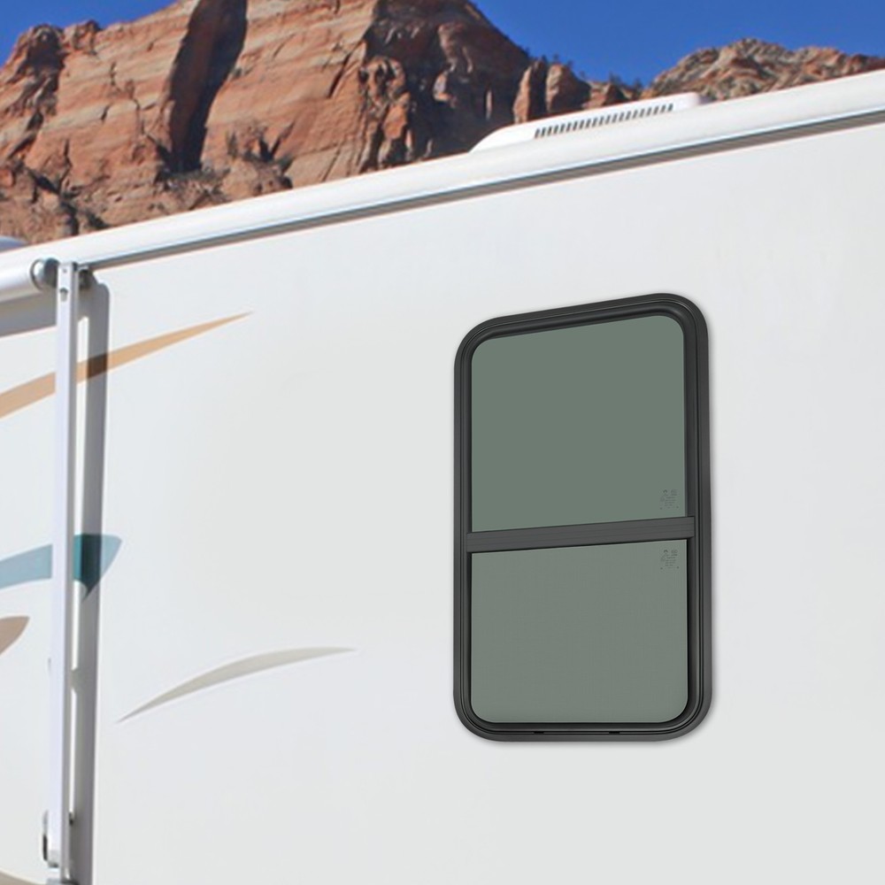18" x 35" RV Window with Trim Ring Vertical Sliding Window Cargo Trailer Camper