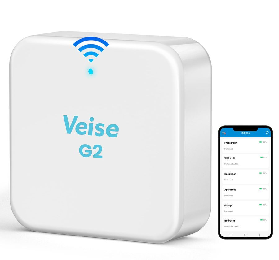 Veise G2 Gateway Smart Deadbolt WiFi Remote Control DD & TT Lock APP Compatible