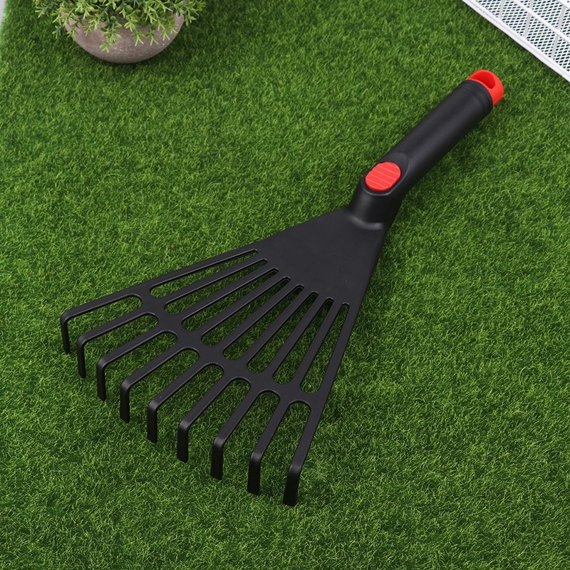 Rake Garden Grass Leaf Plastic Rake 1Pc Plastic Lawn Hand Tool With Handle Tool