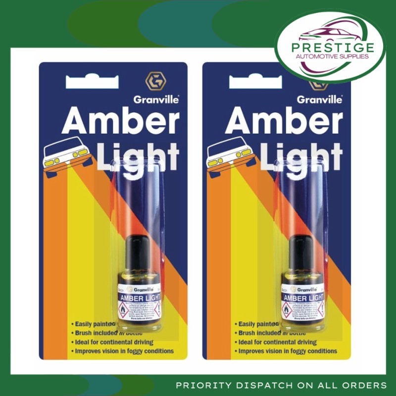GRANVILLE 0010 Headlight Lacquer - Amber - 9ml - 2 pack