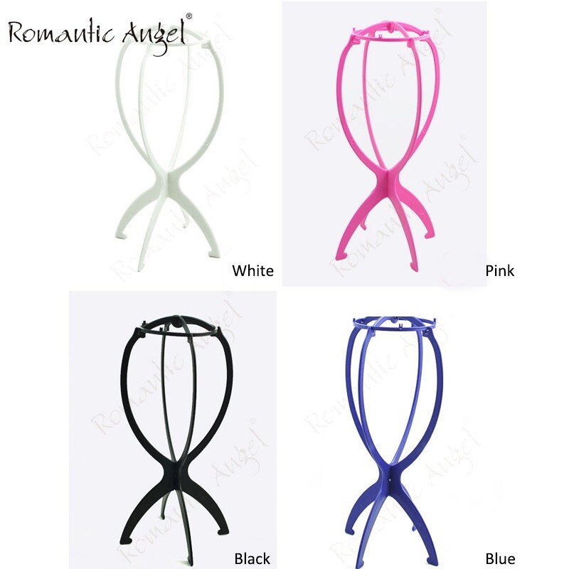 2pcs Wig Display Stand  Dummy Head Hat Cap Hair Holder Folding Stable Tool