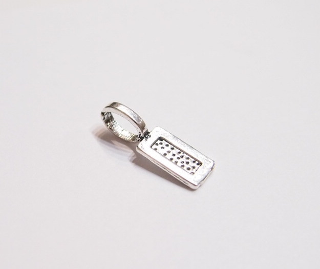 20 Medium Antique Silver Rectangle Glue Bails, for Cameos, Glass, Cabs, Tiles