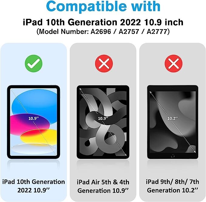 2-Pack For iPad 10th Generation Tempered Glass Screen Protector Privacy / Clear