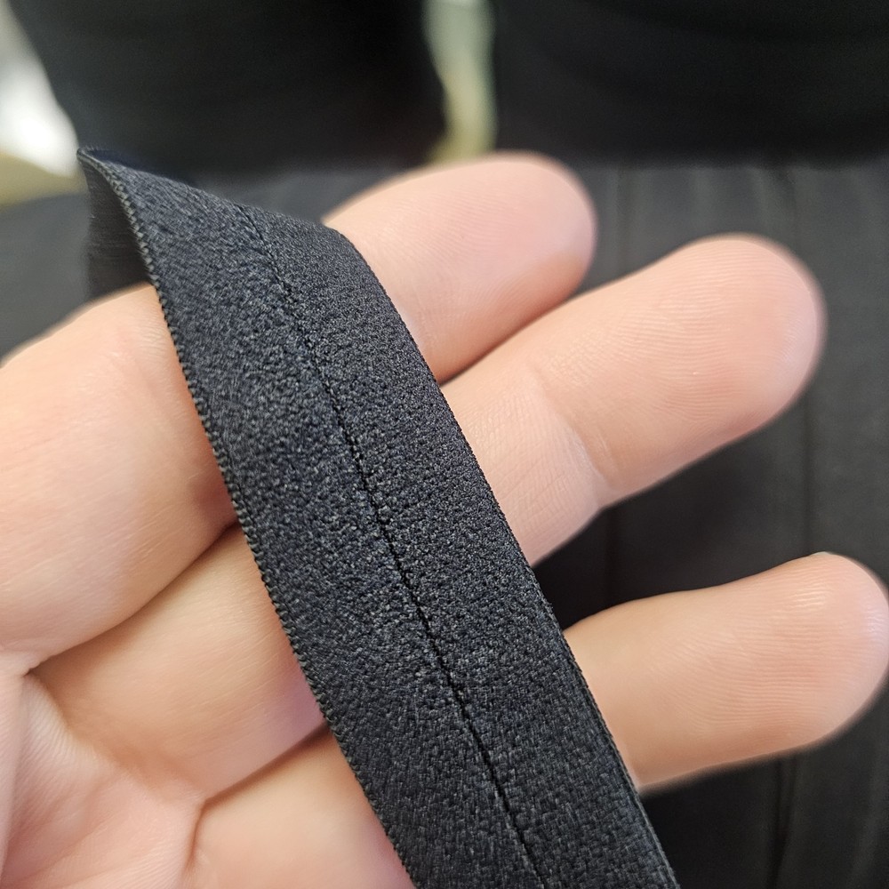Black 3/4" (20mm) Fold Over Elastic 175 Yards (B002)