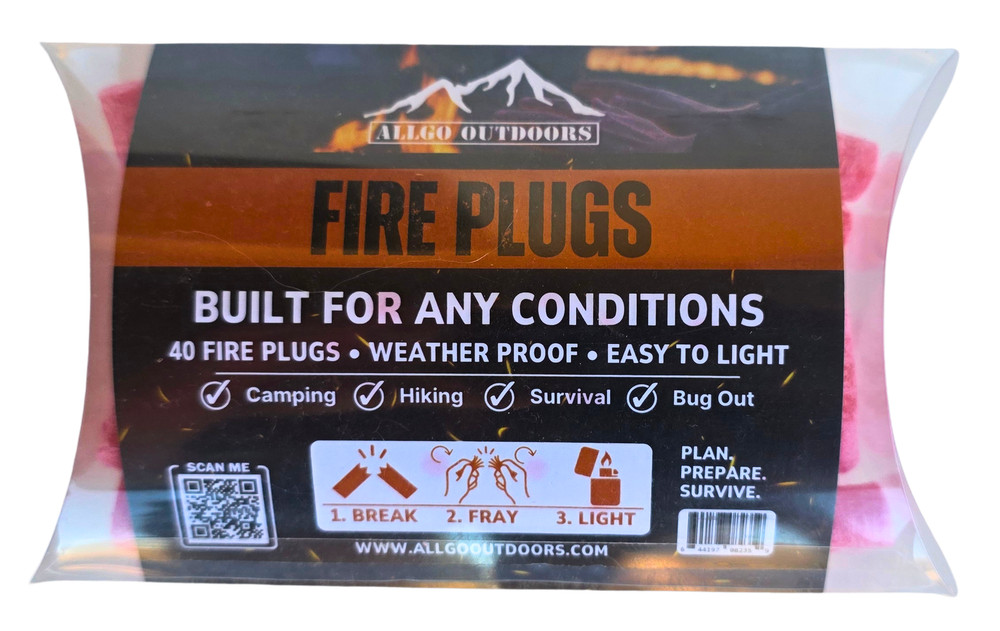 Allgo Outdoors Fire Plugs - 40 Pack - Fire Starter Tinder
