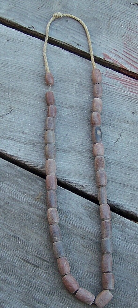 African Trade Pipestone Beads Assorted Strand 02