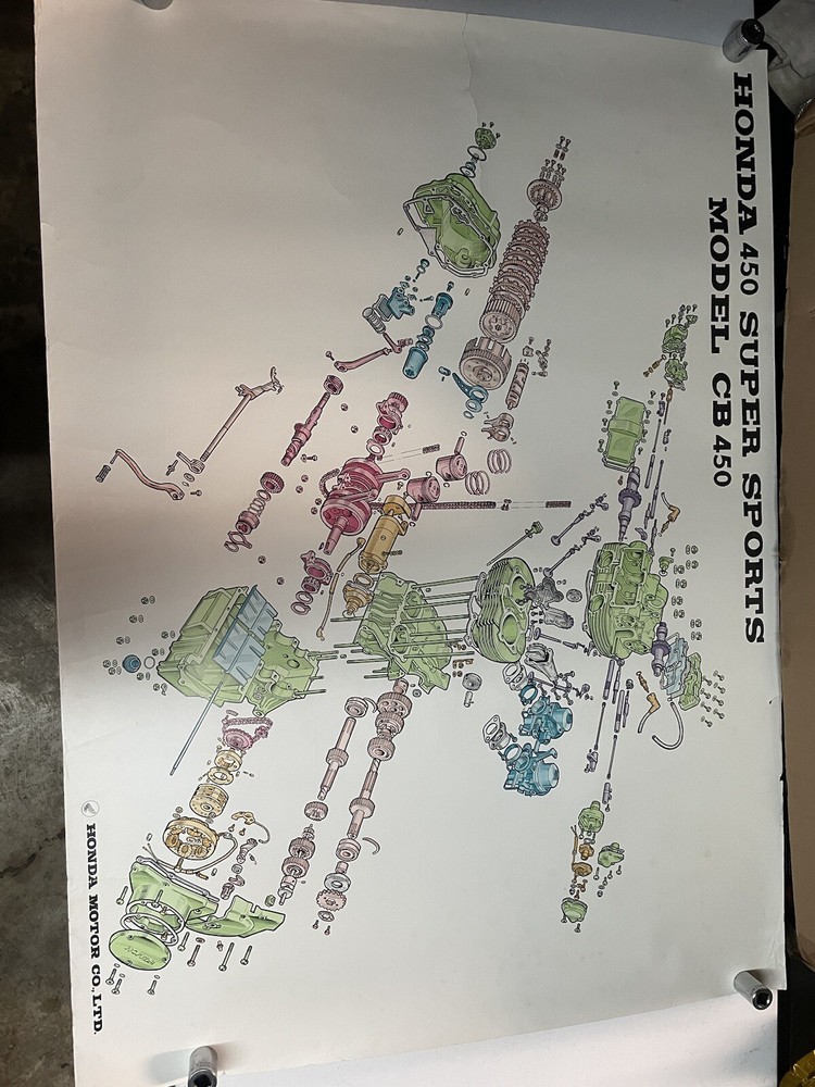 1960s Honda Exploded Motors 6pc Set