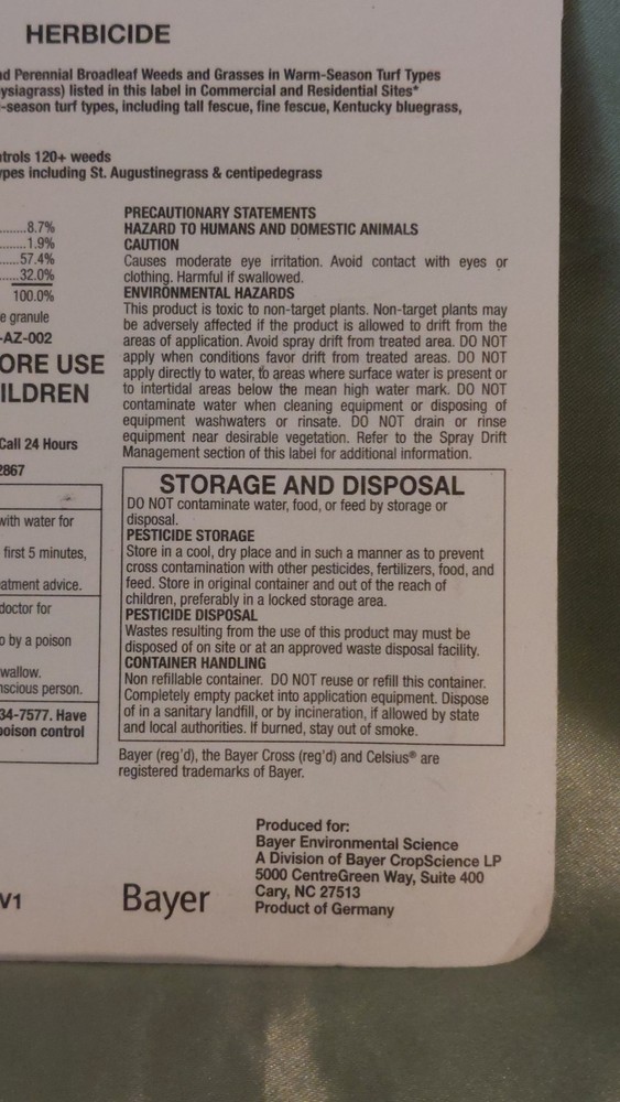 Celsius Herbicide - Single dose 0.226 oz Easy Mix Packet - Post Emergent