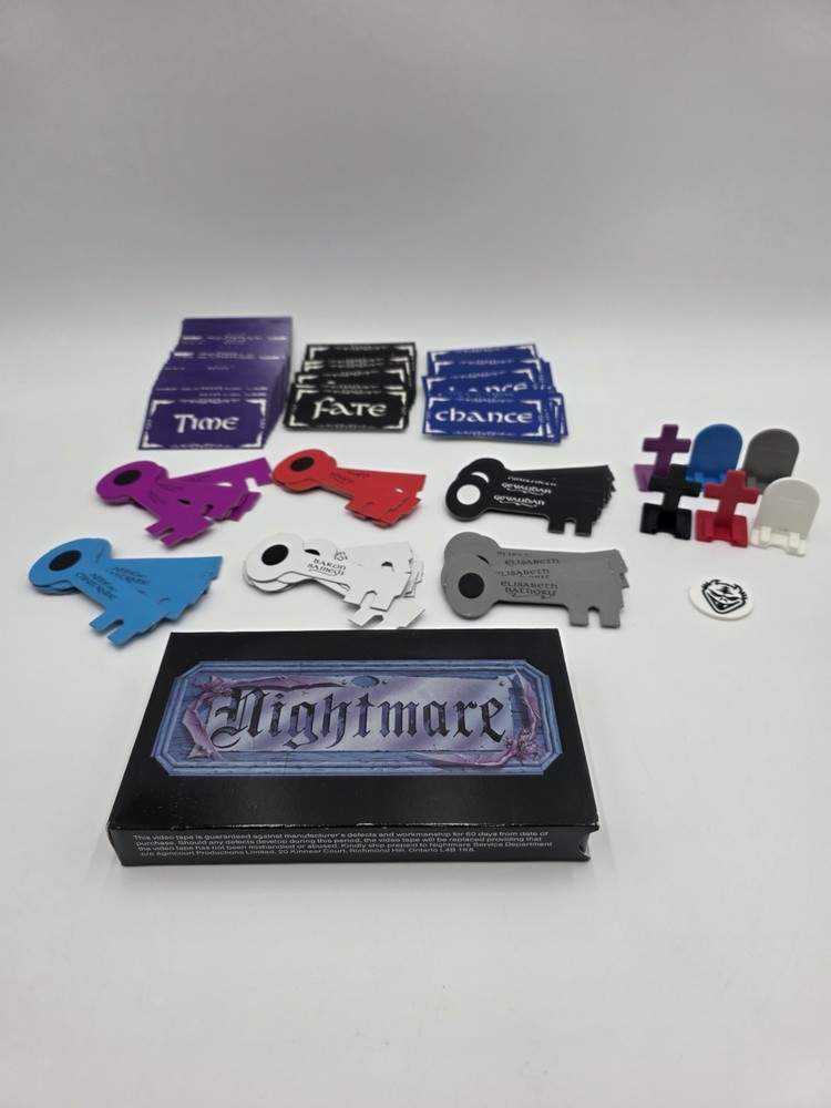 VTG Nightmare The Video Board Game Replacement Pieces 1991 Horror