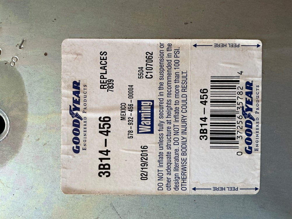 Genuine Goodyear 3B14-456 Air spring