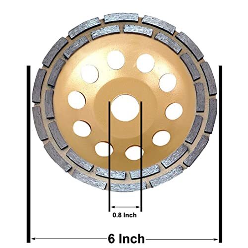 Elome 6 Inch Diamond Grinding Cup Wheel Disc Premium Grade Assorted Sizes