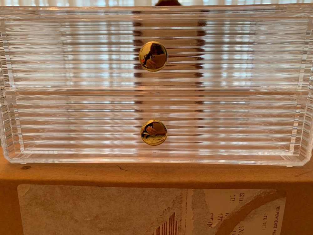 Two drawer box - Hard plastic with knob