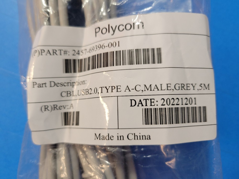 POLYCOM CBL,USB 2.0,TYPE A-C,MALE,GREY,5M