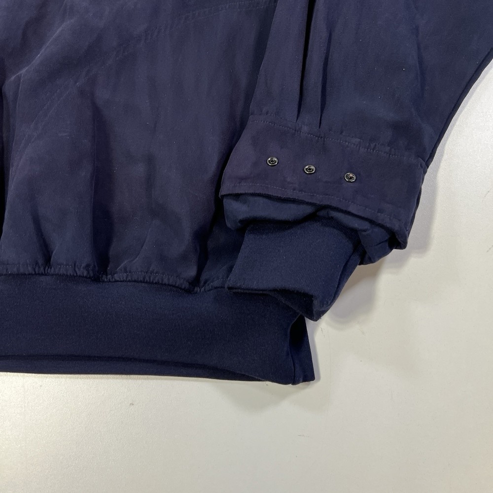 Zero Restriction Jacket Large Navy Blue Golfer Windbreaker Packable Pullover