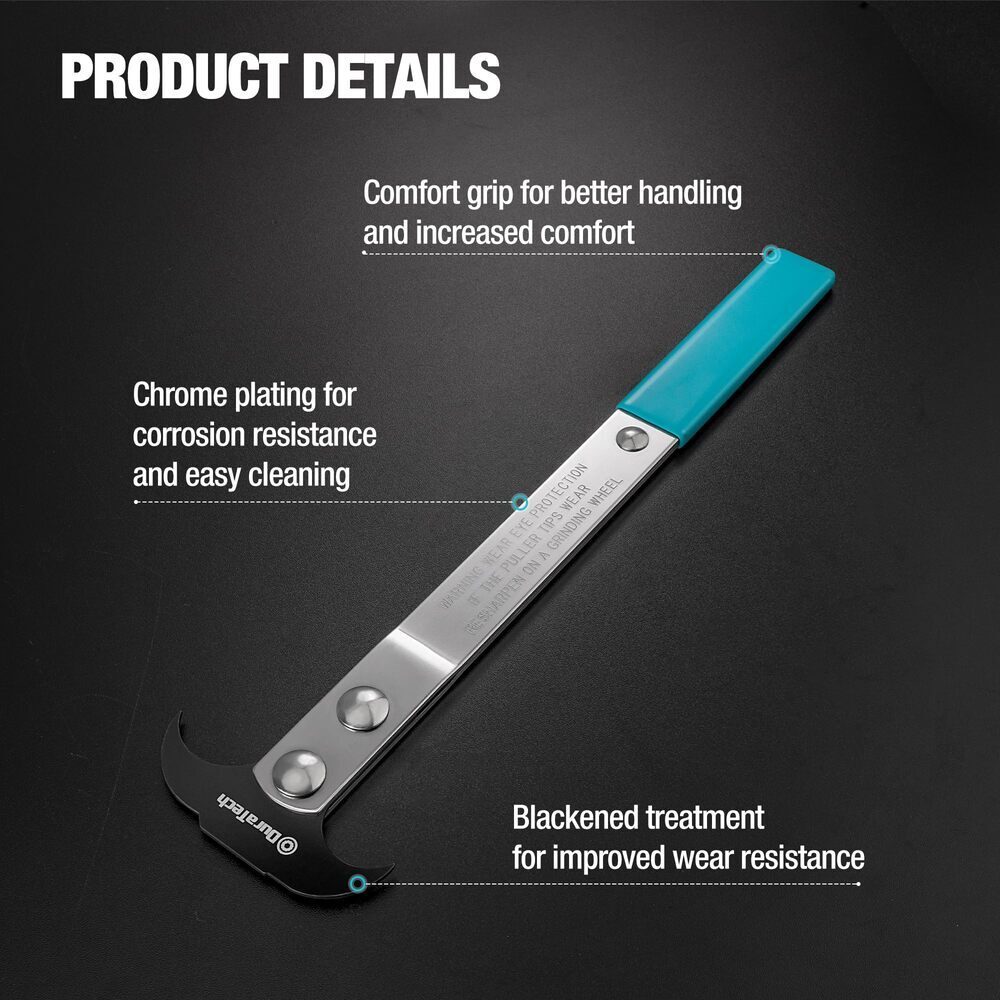 DURATECH Seal Puller Tool Seal Removal Tool Blackened Head & Chrome-Plated Shaft