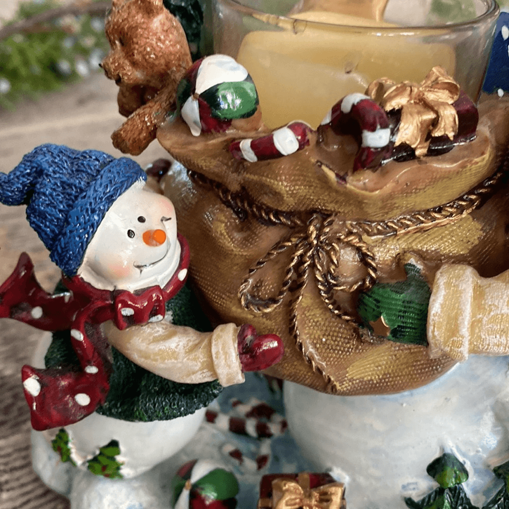 Home Interiors Snowman Candleholder Decor