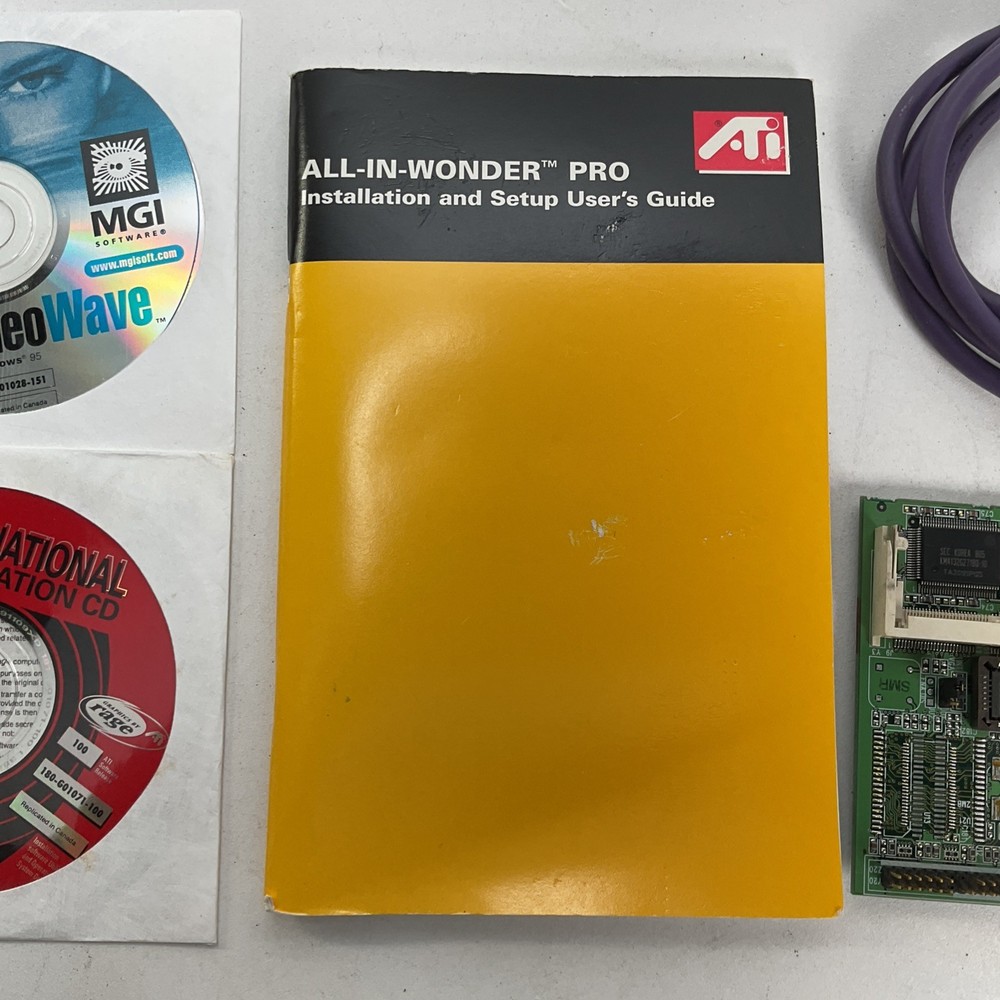 ATI All In Wonder Pro Graphics Card Users Guide & Software Vintage Computing