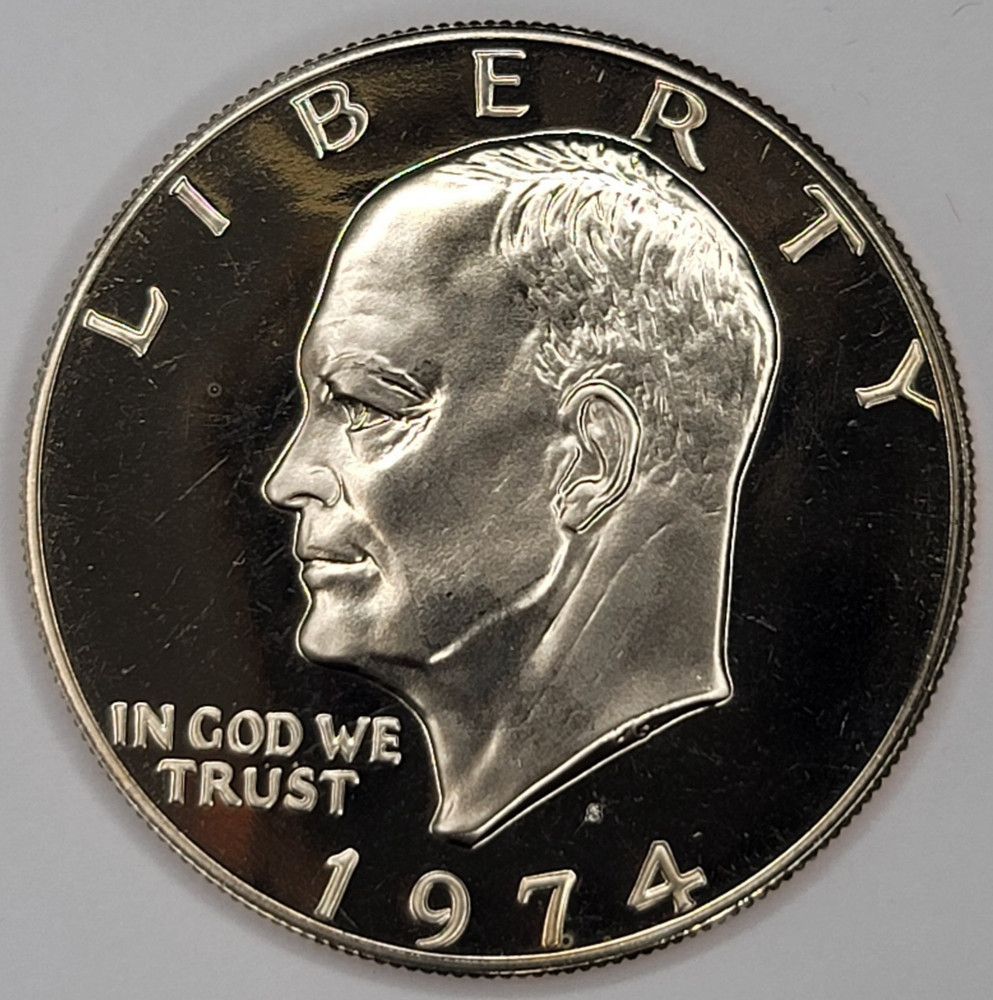 1974 S Proof DCAM Eisenhower Dollar - CN-Clad