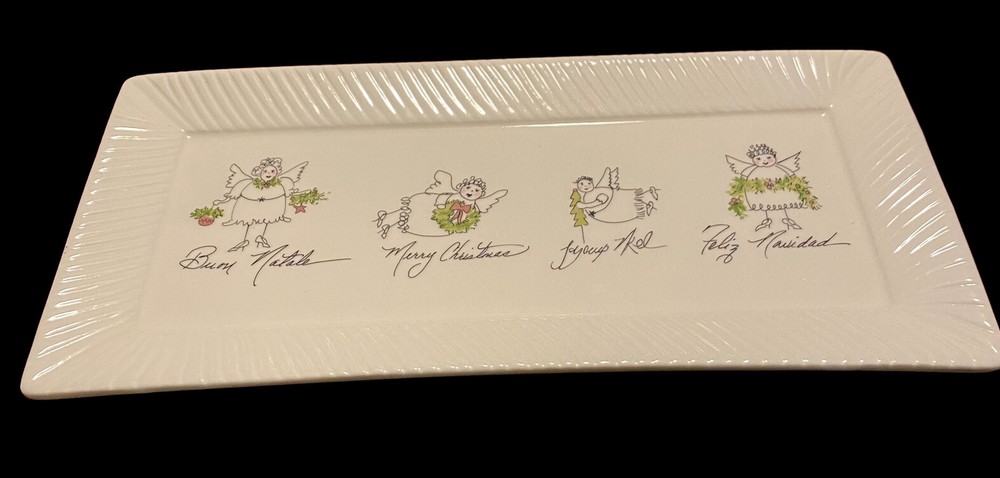 Foreside Merry Christmas Serving Tray Platter