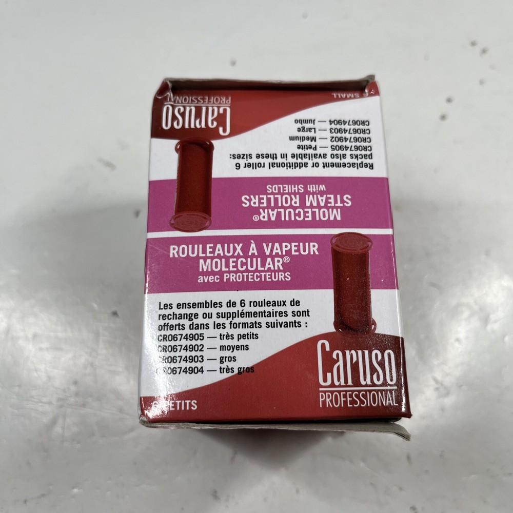 Caruso Professional Molecular Steam Rollers with Shields, Small (6-Count)