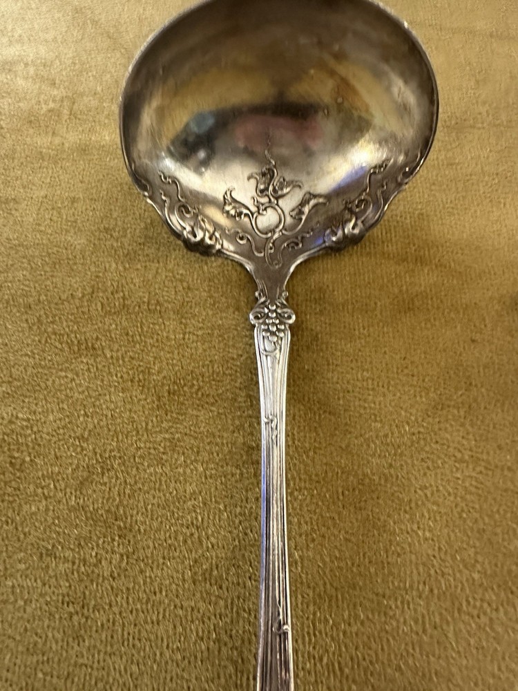 1847 ROGERS Vintage Grape Pattern- Large Soup Ladle 10 7/8”