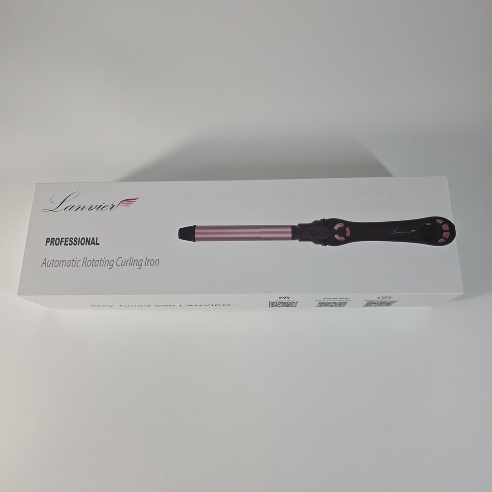 Lanvier Professional 1" Automatic Rotating Curling Iron Brand New