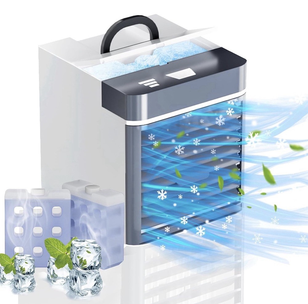 Mini Portable Air Conditioner With Two Ice Packs For Camping, Sleeping & Chill