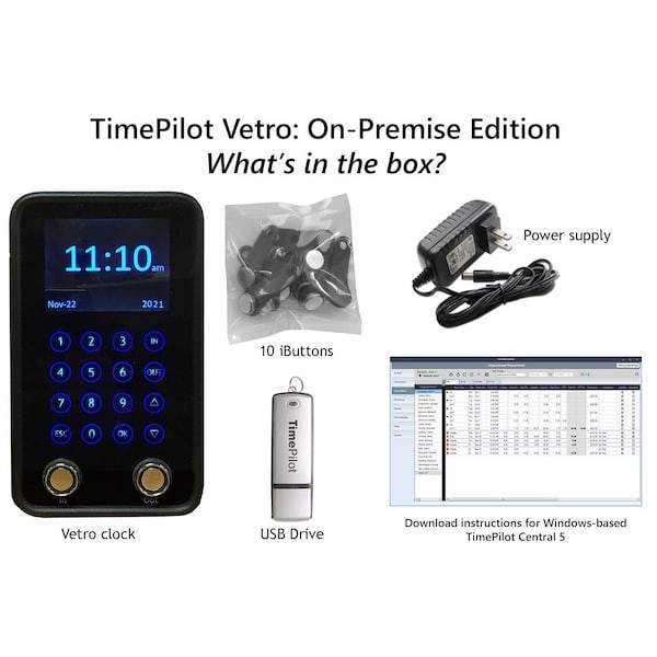 Timepilot 4520 Time Clock System, Electronic, 100/240Vac