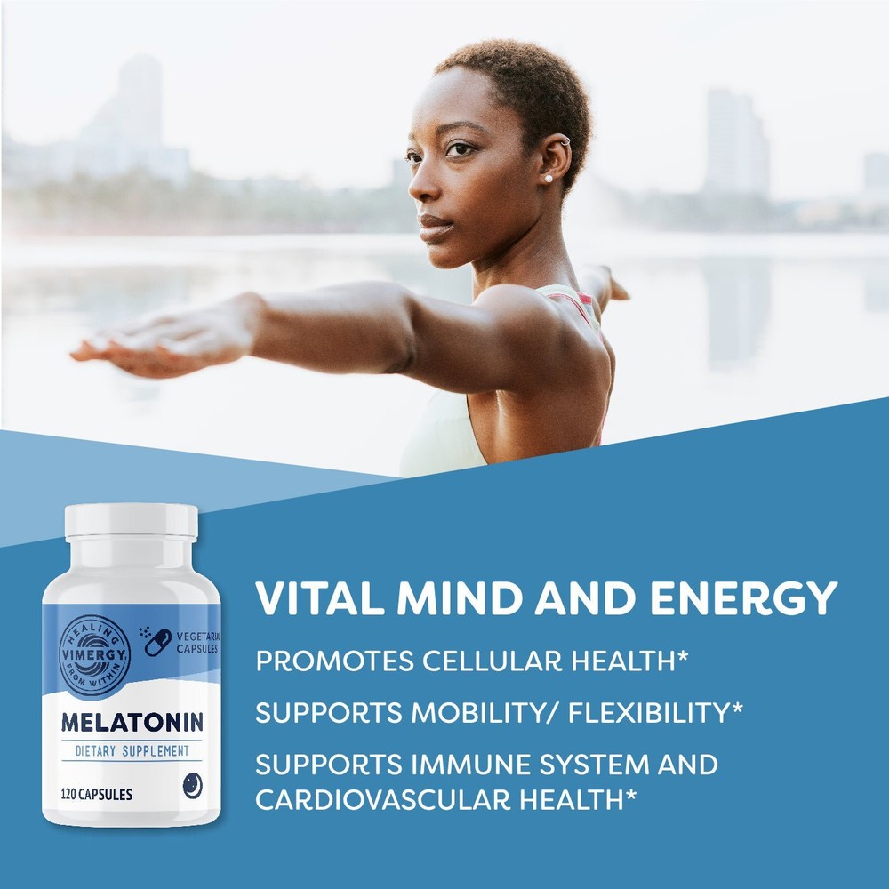 Vimergy Melatonin Capsules, 120 Servings – Sleep Supplement