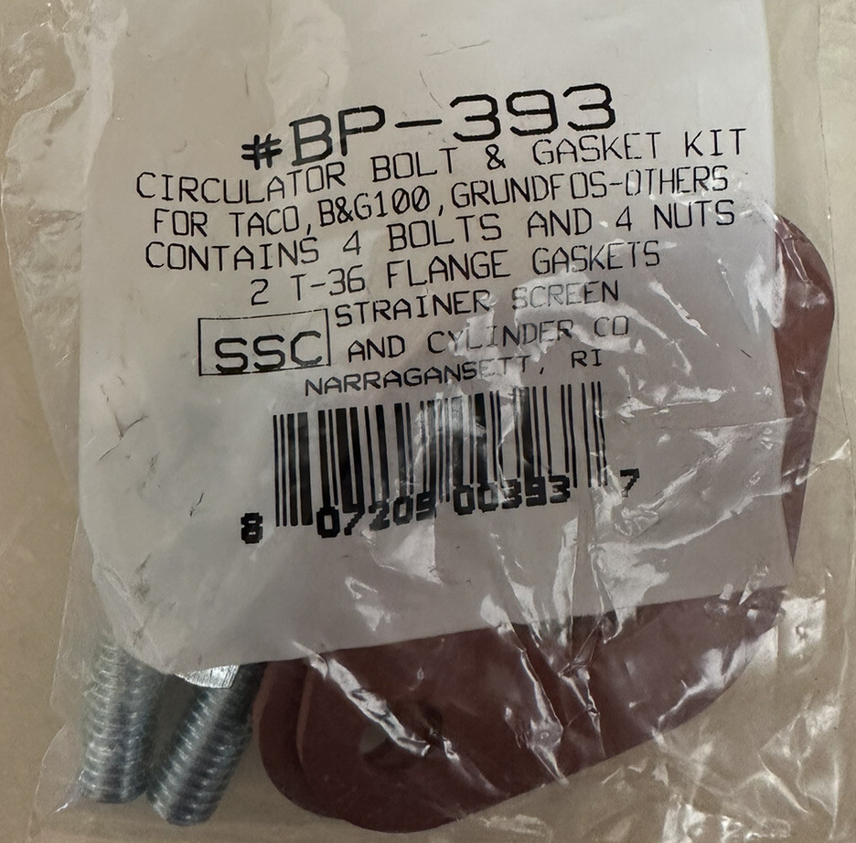 Circulator Bolts & Flange Gaskets Set #BP-393