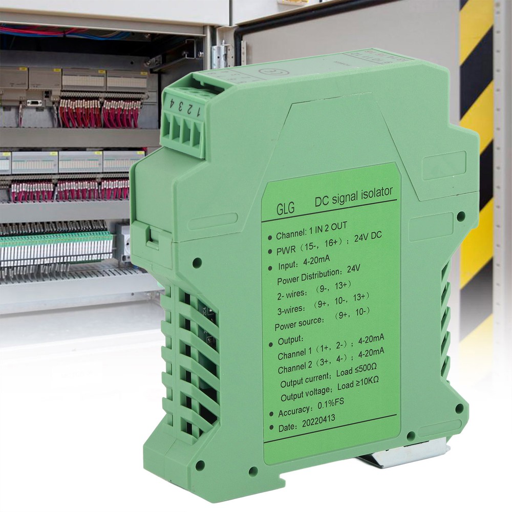 DC 24V DC Current Signal Isolator Transmitter 4-20mA PLC Detect Conditioner