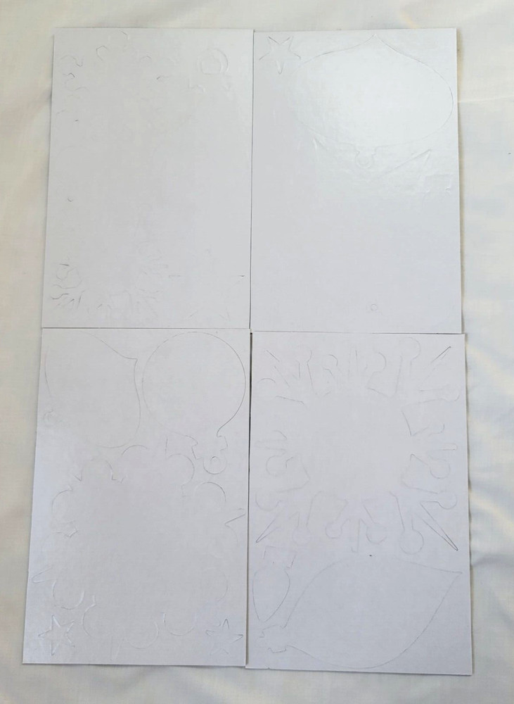 2 Pack Basic Grey Holiday Chipboard Adhesive Embellishments Christmas Stickers